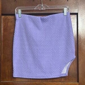 Purple Textured Women's Skirt